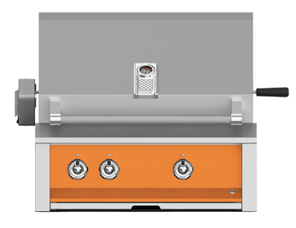 Hestan EMBR30NGOR Aspire Series - 30" Natural Gas Built In Grill W/ U-Burner, Sear Burner And Rotisserie - Citra / Orange
