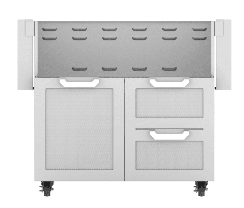 Hestan GCR36RD Hestan 36" Tower Cart With Double Drawer And Door Gcr36 - Red (Custom Color: Matador)