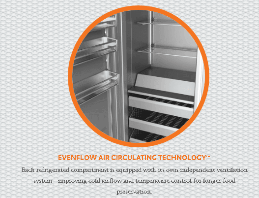 Hestan KFCR24OR 24" Column Freezer - Right Hinge - Orange / Citra