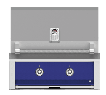 Hestan EMB30LPBU Aspire Series - 30" Liquid Propane Built In Grill W/ U-Burner And Sear Burner - Prince / Blue
