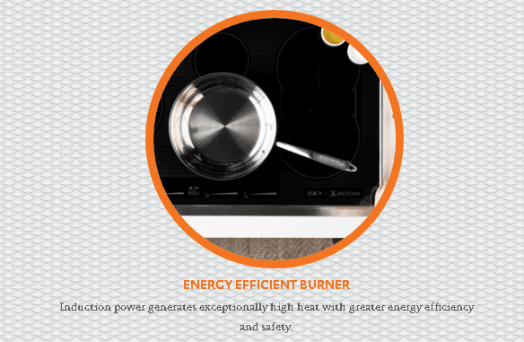 Hestan KICS36MS 36" Smart Induction Cooktop W/ 5 Induction Cooking Zones - Metallic Silver