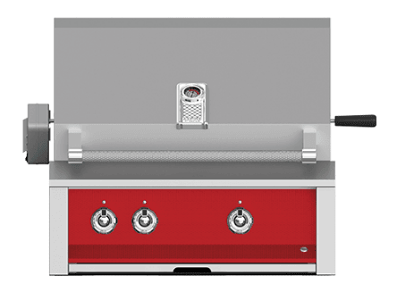 Hestan EABR30NGRD Aspire Series - 30" Natural Gas Built In Grill W/ U-Burners And Rotisserie - Matador / Red