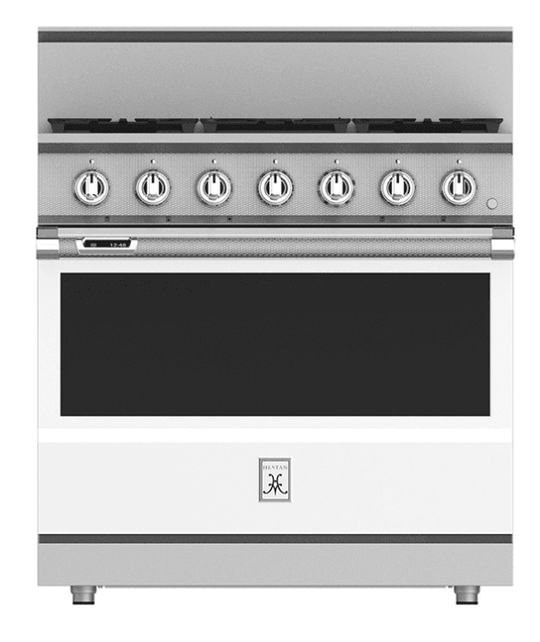 Hestan KRD365LPWH 36" 5-Burner Dual Fuel Range - Liquid Propane - White / Froth