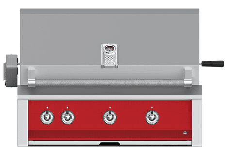 Hestan EABR36NGRD Aspire Series - 36" Natural Gas Built In Grill W/ U-Burners And Rotisserie - Matador / Red