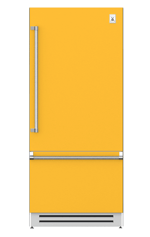Hestan KRBR36YW 36" Bottom Mount, Bottom Compressor Refrigerator - Right Hinge - Yellow / Sol