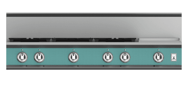 Hestan KRT485GDLPTQ 48" 5-Burner Rangetop With 12" Griddle - Liquid Propane - Turquoise / Bora Bora
