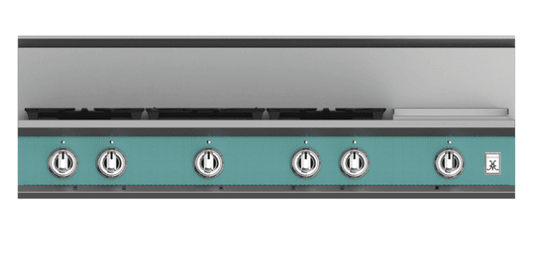 Hestan KRT485GDNGTQ 48" 5-Burner Rangetop With 12" Griddle - Natural Gas - Turquoise / Bora Bora