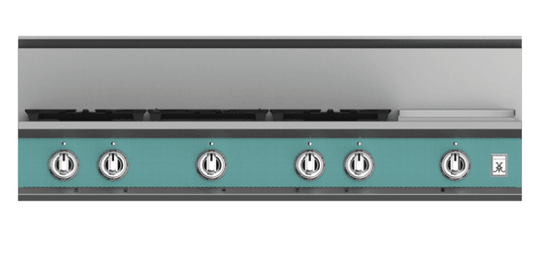 Hestan KRT485GDNGTQ 48" 5-Burner Rangetop With 12" Griddle - Natural Gas - Turquoise / Bora Bora