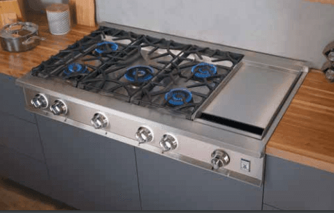 Hestan KRT485GDNGYW 48" 5-Burner Rangetop With 12" Griddle - Natural Gas - Yellow / Sol