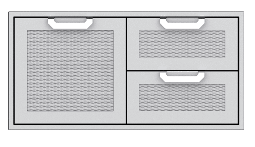 Hestan AGSDR42DG Hestan 42" Double Drawer / Storage Door Combination Agsdr - Dark Grey (Custom Color: Pacific Fog)