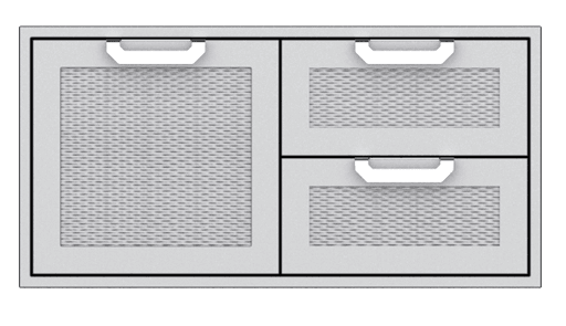 Hestan AGSDR42GG Hestan 42" Double Drawer / Storage Door Combination Agsdr - Dark Grey (Custom Color: Pacific Fog)