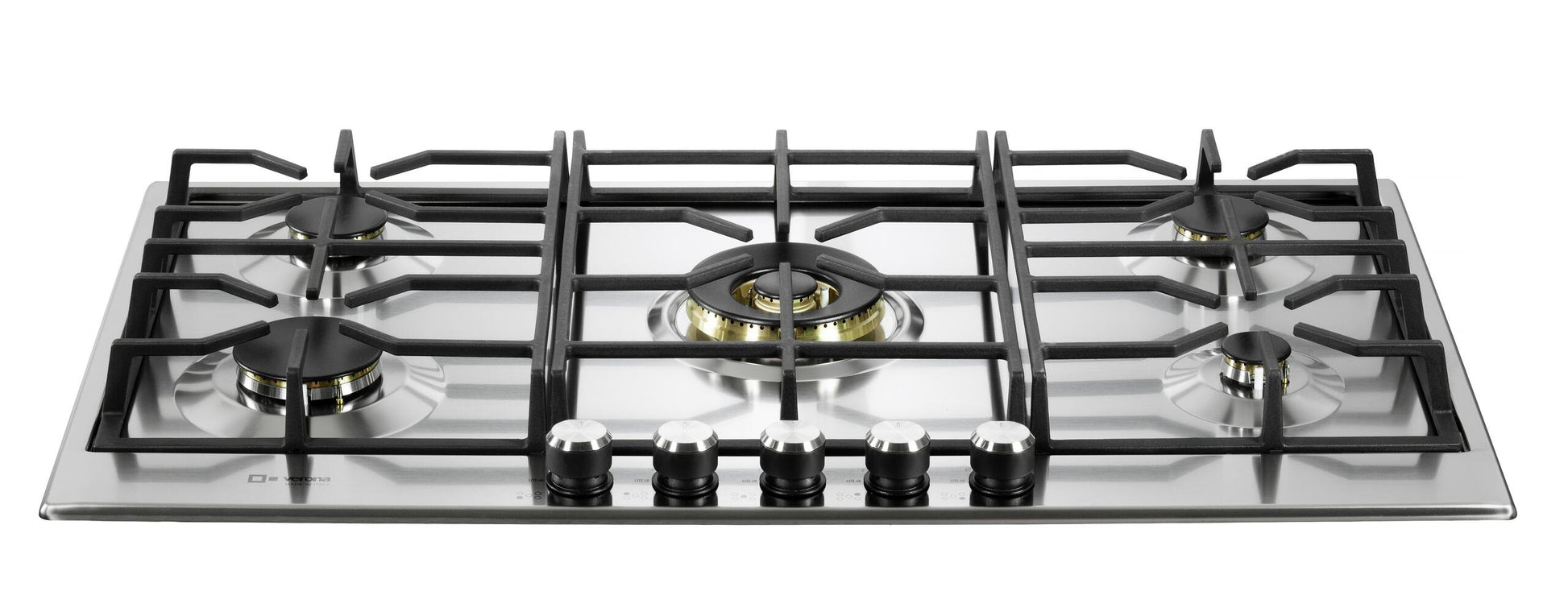 Verona VDGCT536FSS Verona 36" Designer Gas Cooktop-Brass Burners Ss