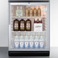 Summit SCR600BGLHV Commercially Listed 5.5 Cu.Ft. Counter Height Beverage Center In A 24