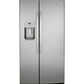 Ge Appliances GZS22IYNFS Ge® 21.8 Cu. Ft. Counter-Depth Fingerprint Resistant Side-By-Side Refrigerator