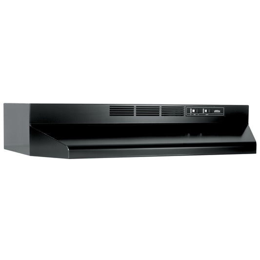 Broan BUEZ130BL Broan® 30-Inch Ductless Under-Cabinet Range Hood W/ Easy Install System, Black