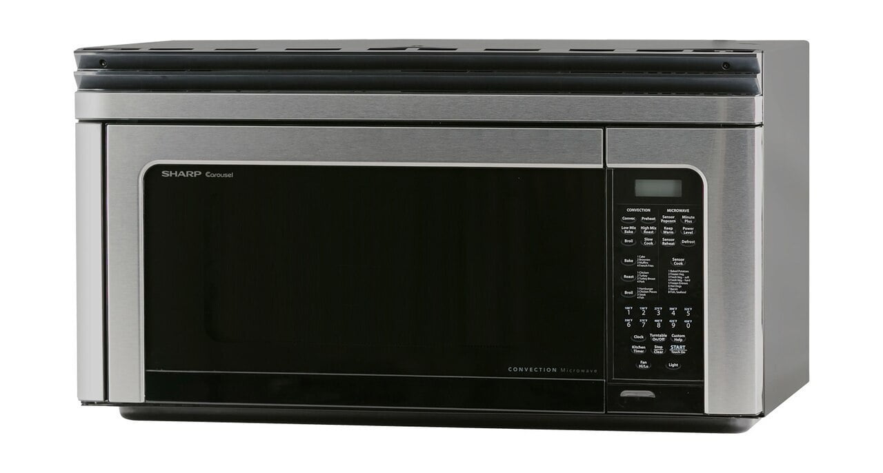 Sharp R1881LSY 1.1 Cu. Ft. 850W Sharp Stainless Steel Convection Over-The-Range Microwave Oven