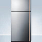 Summit BKRF18PLCPLHD 18 Cu.Ft. Break Room Refrigerator-Freezer With Pure Copper Handles, Factory-Installed Nist Calibrated Alarm/Thermometers, And Left Hand Door Swing