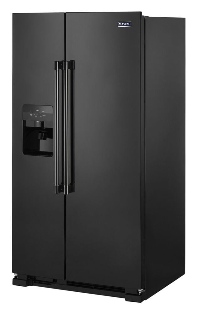 Maytag MSS25C4MGB 36-Inch Wide Side-By-Side Refrigerator With Exterior Ice And Water Dispenser - 25 Cu. Ft.