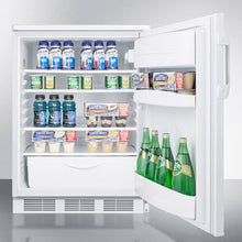 Summit FF6W7 Commercially Listed Freestanding All-Refrigerator For General Purpose Use, With Automatic Defrost Operation And White Exterior