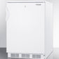 Summit FF6LWBI Built-In Undercounter All-Refrigerator For General Purpose Use, With Front Lock, Automatic Defrost Operation And White Exterior