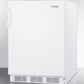 Summit AL750W Ada Compliant All-Refrigerator For Freestanding General Purpose Use, With Flat Door Liner, Auto Defrost Operation And White Exterior