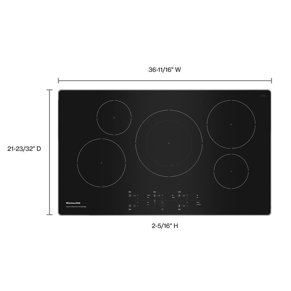 Kitchenaid KCIG556JSS 36-Inch 5-Element Sensor Induction Cooktop