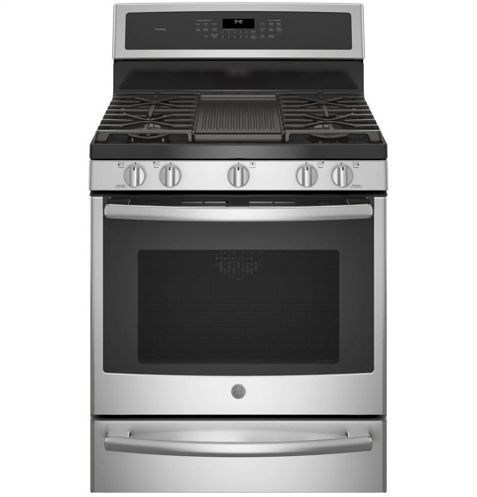 Ge Appliances P2B940SEJSS Ge Profile™ 30" Smart Dual-Fuel Free-Standing Convection Range With Warming Drawer
