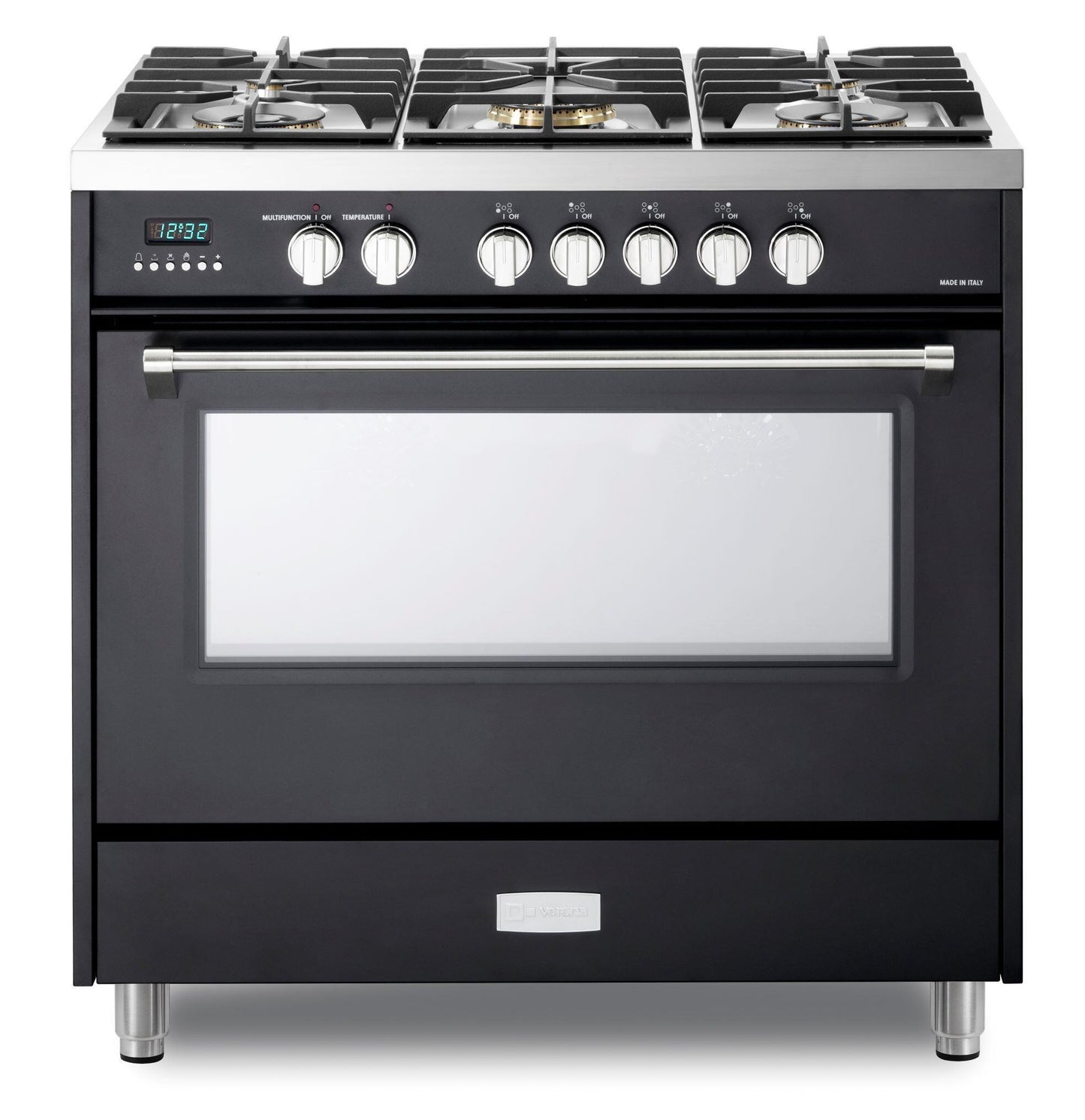Verona VDFSGE365E Matte Black 36" Dual Fuel - Designer Series