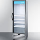 Summit ACR1415RH 14 Cu.Ft. Pharmaceutical All-Refrigerator With A Glass Door, Lock, Digital Thermostat, And A Stainless Steel Interior And Exterior Cabinet