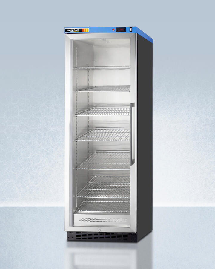 Summit PTHC155GLHD Single Chamber Passive Heating Blanket Warmer With A Self-Closing Glass Door, Stainless Steel Interior, Digital Thermostat, Black Cabinet, And Lock