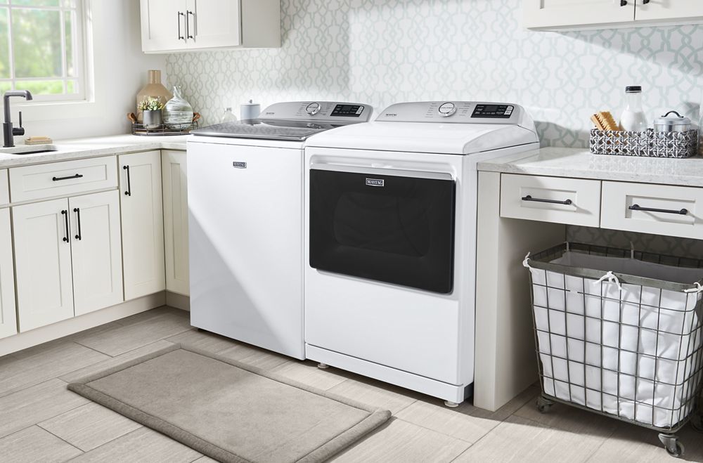 Maytag MGD7230HW Smart Capable Top Load Gas Dryer With Extra Power Button - 7.4 Cu. Ft.