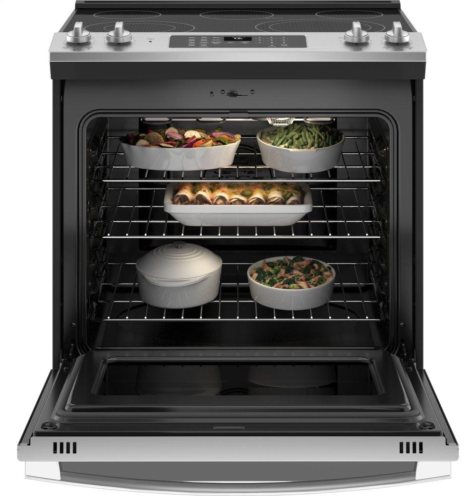 Ge Appliances JS760SPSS Ge® 30" Slide-In Electric Convection Range With No Preheat Air Fry