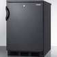 Summit FF7LBL Commercially Listed Freestanding All-Refrigerator For General Purpose Use, With Front Lock, Automatic Defrost Operation And Black Exterior