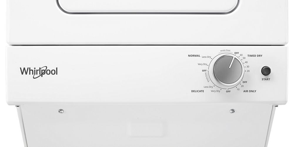 Whirlpool WET4124HW 1.6 Cu.Ft, 120V/20A Electric Stacked Laundry Center With 6 Wash Cycles And Wrinkle Shield