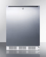 Summit CT66LSSHHADA Freestanding Ada Compliant Refrigerator-Freezer For General Purpose Use, W/Dual Evaporator Cooling, Lock, Ss Door, Horizontal Handle, White Cabinet