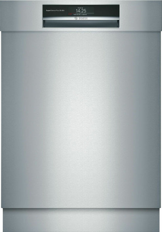 Bosch SHE89PW75N Benchmark Rec Hndl, 7/7 Cycles, 38 Dba, Flex 3Rd Rck, All Lvl Telescopic Glides, Int Light, Wtr Sfr, Tft Disp, Ss Toekick - Ss