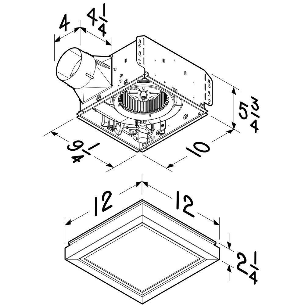 Broan AER110LTK Broan-Nutone® Wall Vent Kit, 3" Or 4" Round Duct
