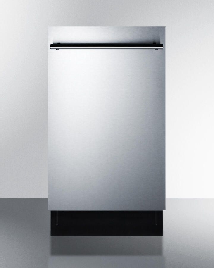Summit DW18SS2 18" Wide Energy Star Qualified Dishwasher With Stainless Steel Or Panel-Ready Door, Made In Europe