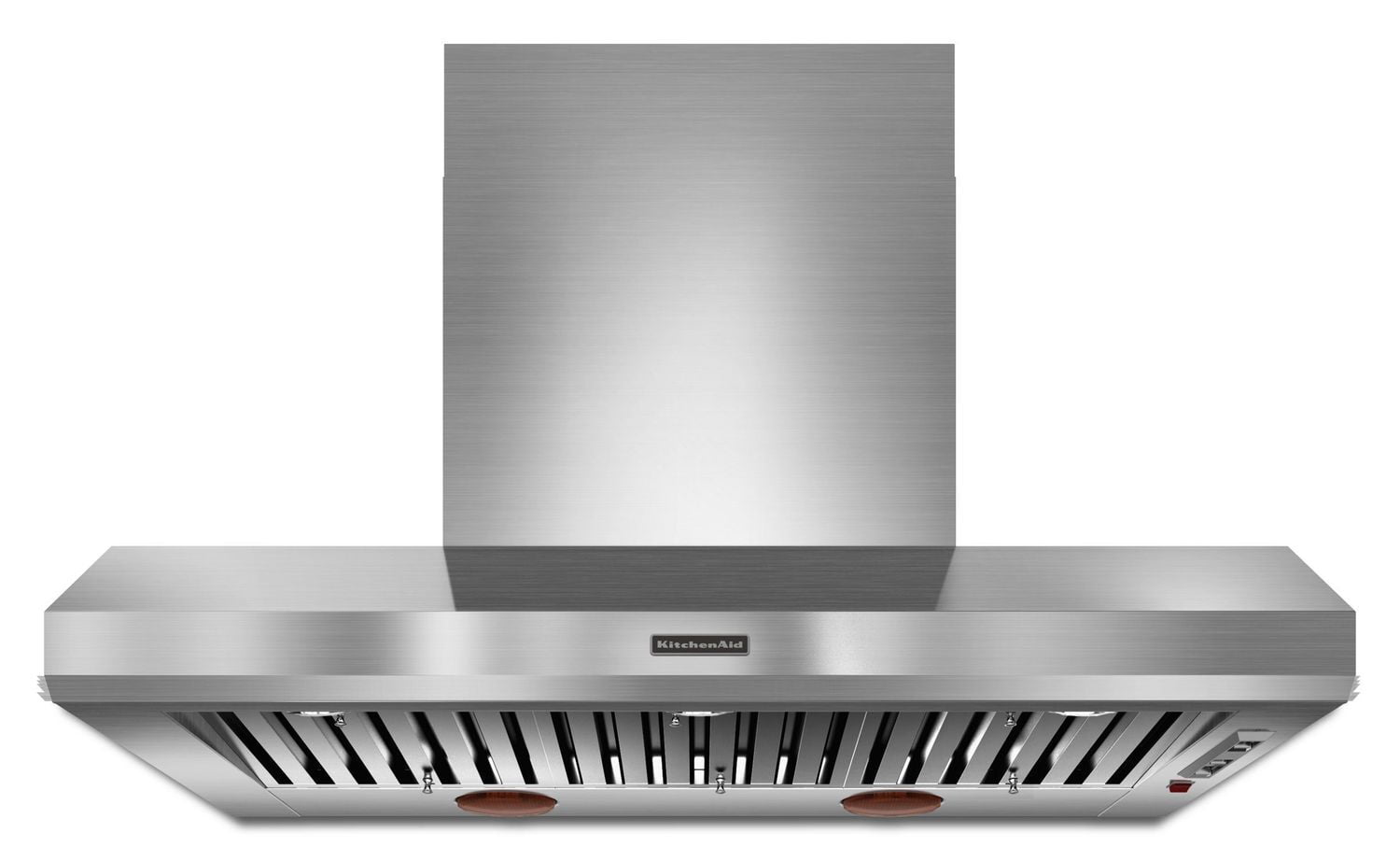 Kitchenaid KXW9748YSS 48'' Wall-Mount 600-1200 Cfm Canopy Hood, Commercial-Style Stainless Steel