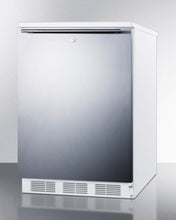 Summit FF6LBI7SSHH Commercially Listed Built-In Undercounter All-Refrigerator For General Purpose Use, Auto Defrost W/Lock, Ss Wrapped Door, Horizontal Handle, And White Cabinet