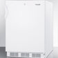 Summit CT66LADA Freestanding Ada Compliant Refrigerator-Freezer For General Purpose Use, With Dual Evaporator Cooling, Cycle Defrost, Lock, And White Exterior