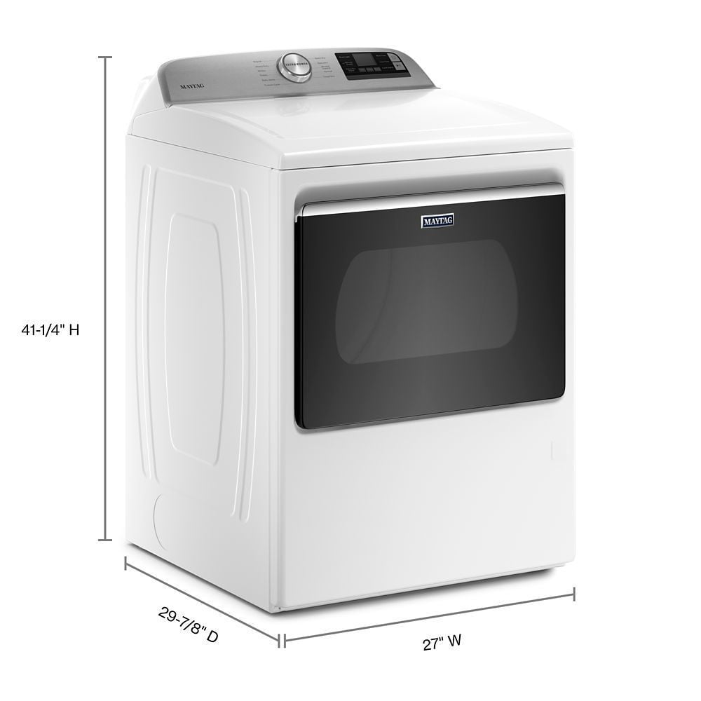 Maytag MGD6230HW Smart Capable Top Load Gas Dryer With Extra Power Button - 7.4 Cu. Ft.
