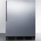 Summit AL652BBISSHV Built-In Undercounter Ada Compliant Refrigerator-Freezer For General Purpose Use, W/Dual Evaporator Cooling, Ss Door, Thin Handle, And Black Cabinet
