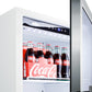 Summit SCR1006 9 Cu.Ft. Commercial Glass Door Beverage Merchandiser Designed For The Display And Refrigeration Of Beverages And Sealed Food, With Digital Controls, Led Lighting, Full Interior Display, And A White Cabinet