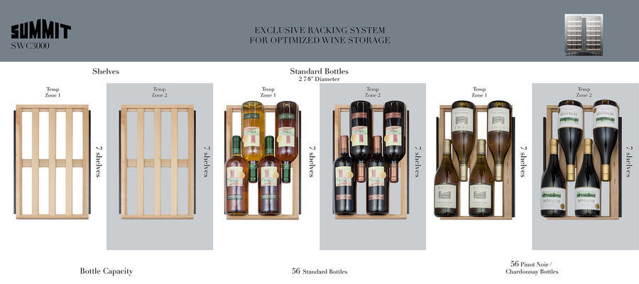 Summit SWC3000 30" Wide Built-In Wine Cellar