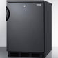 Summit FF7LBLK Commercially Listed Freestanding All-Refrigerator For General Purpose Use, With Front Lock, Automatic Defrost Operation And Black Exterior