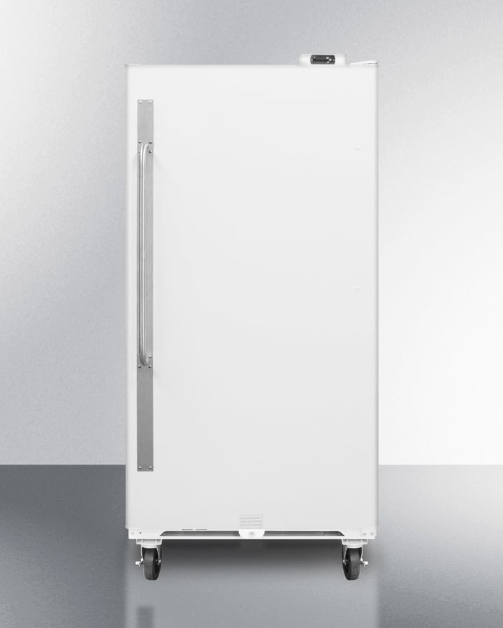 Summit SCUR18 Commercially Approved Frost-Free All-Refrigerator With Digital Thermostat, Casters, Right Hand Door Swing, And Lock
