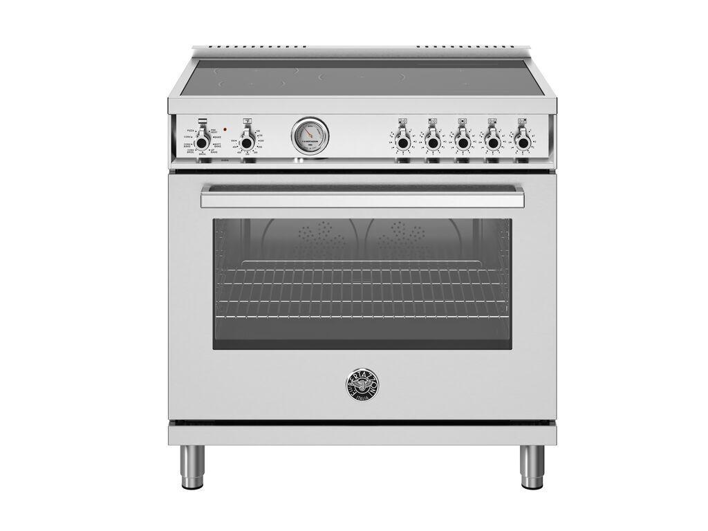 Bertazzoni PRO365INMXV 36 Inch Induction Range, 5 Heating Zones, Electric Oven Stainless Steel