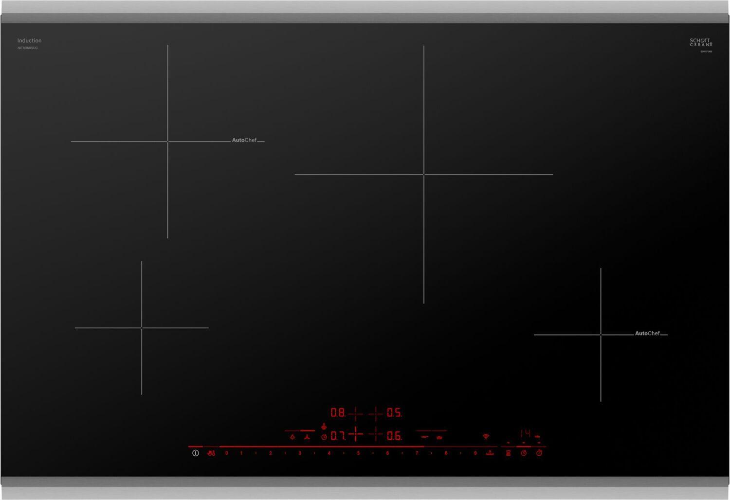 Bosch NIT8060SUC 800 Series Induction Cooktop 30'' Black, Surface Mount With Frame Nit8060Suc