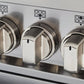 Bertazzoni MAS486BTFEPXT 48 Inch Dual Fuel Range, 6 Brass Burners And Griddle, Electric Self-Clean Oven Stainless Steel